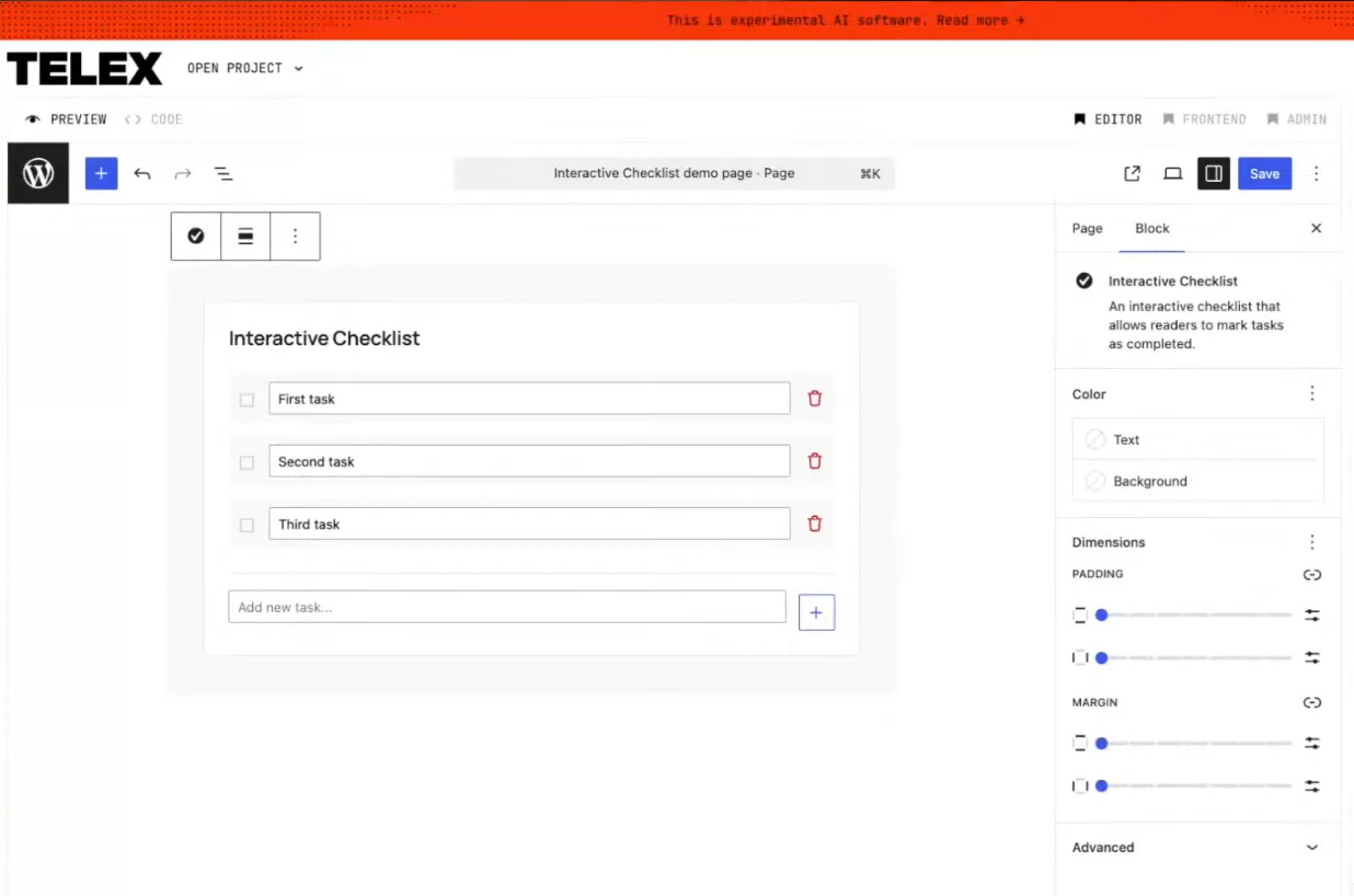 1) Checklist interactiva